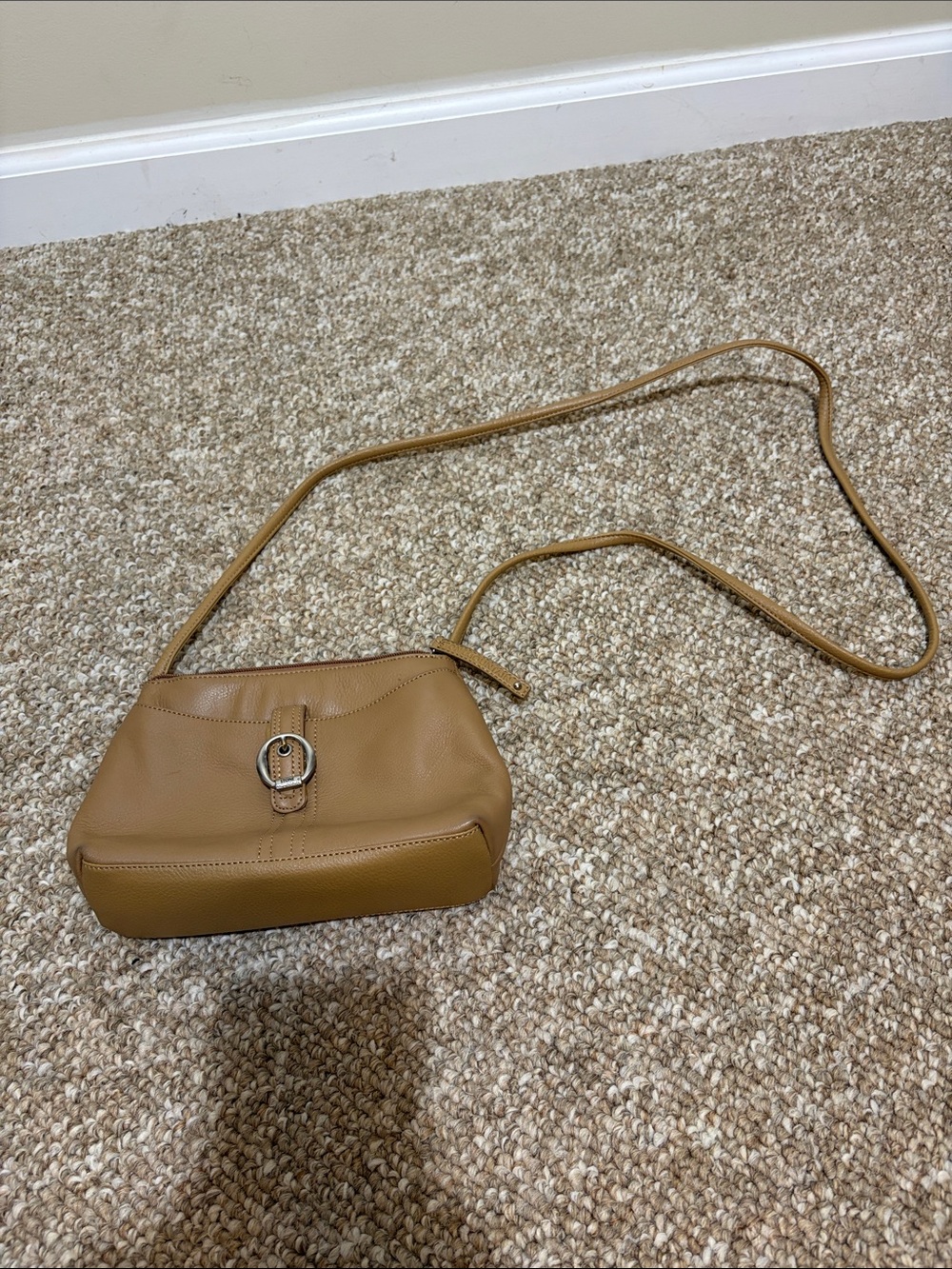 Stone Mountain Leather Crossbody Bag in Camel